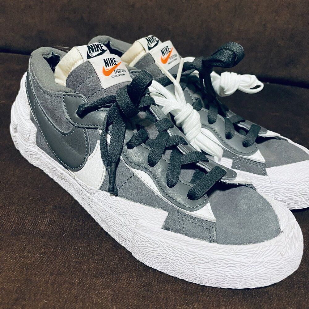 Nike x Sacai Blazer Low Iron Grey DD1877-002 Mens 5.5 US 7 Womens 38 EUR NEW